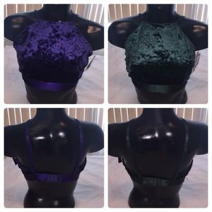 Saki Silver by Diana Bara Velvet Bralettes